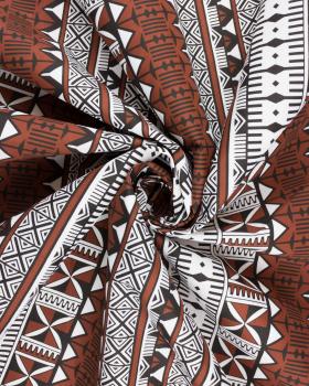 Polynesian fabric TURE Brown - Tissushop